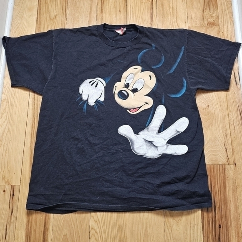 Mickey Mouse Double‎ Sided Big Face T Shirt OSFA Disney Designs VTG USA AOP
